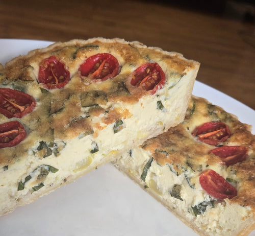 Basil & Tomato Quiche - VEGETARIAN- Small- 6" x 1.5"